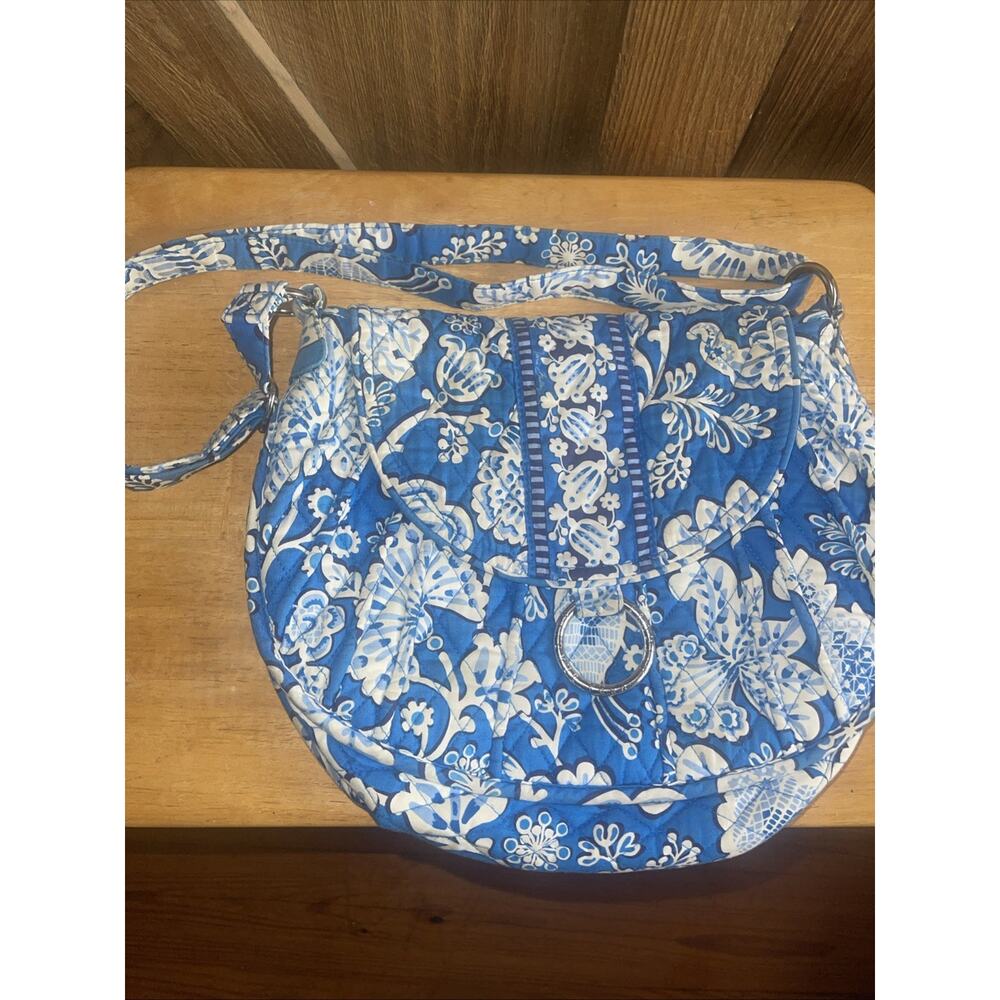 Vera Bradley Blue Lagoon Paisley Floral Quilted Backpack Bookbag Small